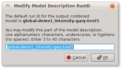 Model Description RunID Modify