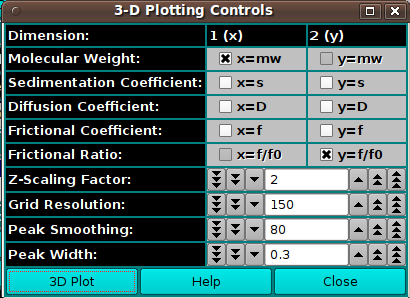 3-D Plot Controls